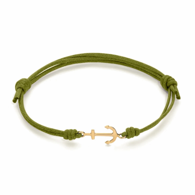 Click to zoom MARCO GERBELLA Bracciale cordino verde con ancora AN-BK-51-XG