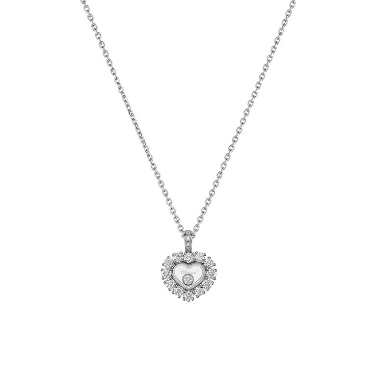 Chopard collana Happy Diamonds Icons Joaillerie 79A616-1001 indossata