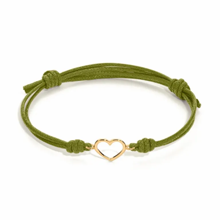 Marco Gerbella Orafi Bracciale cordino cuore piccolo a filo CF-BK-12-XG verde mela