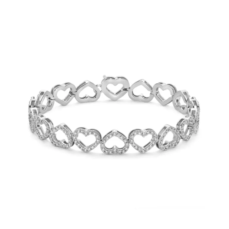 Marco Gerbella Orafi bracciale cuori diamanti PF-CB-1-1B