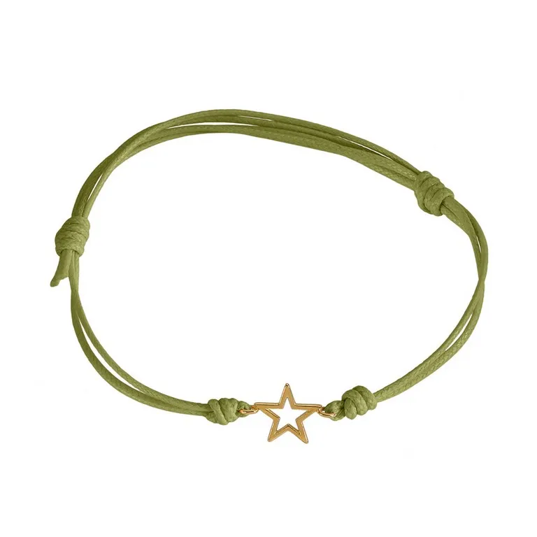 Click to zoom MARCO GERBELLA Bracciale cordino stella piccola a filo ST-BK-12-XG verde mela