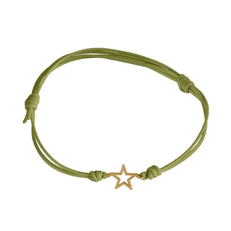 Click to zoom MARCO GERBELLA Bracciale cordino stella piccola a filo ST-BK-12-XG verde mela