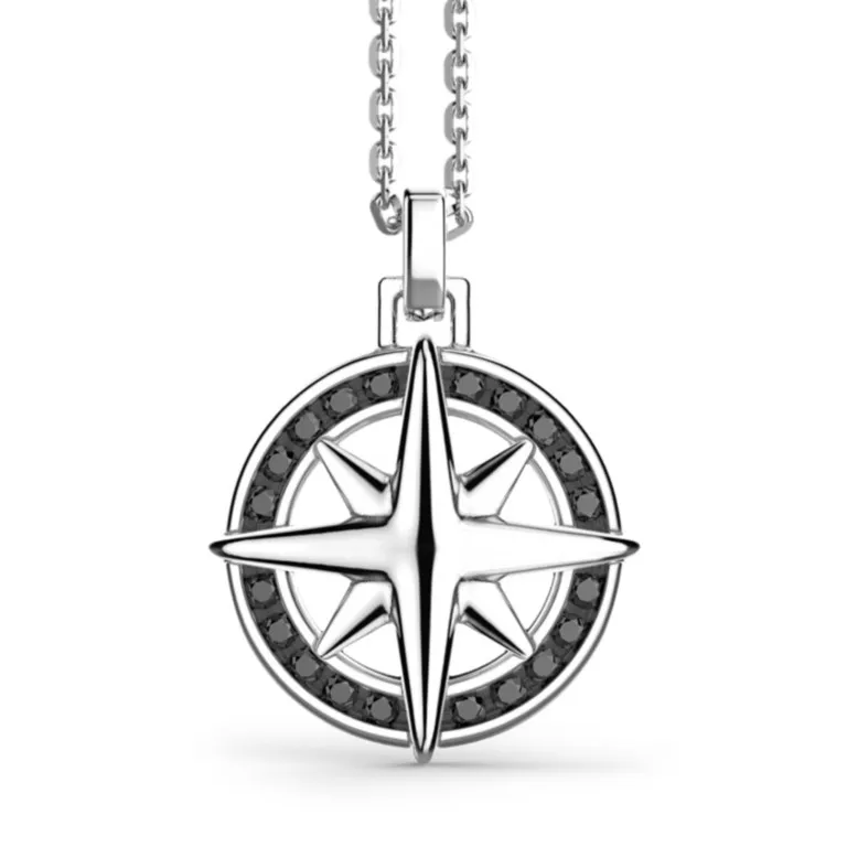 Zancan collara Insigna 925 rosa dei venti EXC547