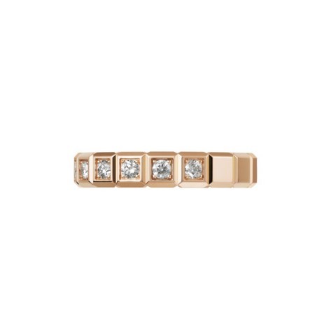 Anello Chopard Ice Cube Pure oro rosa con diamanti 829834-5040
