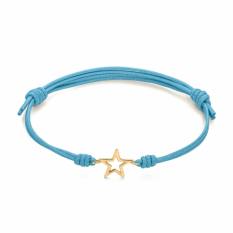 MARCO GERBELLA Bracciale cordino stella piccola a filo ST-BK-12-XG turchese