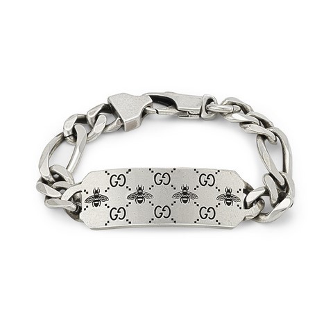 Gucci signature bracelet bee semi shiny silver YBA728264001 Style ‎728264 J8400 0728